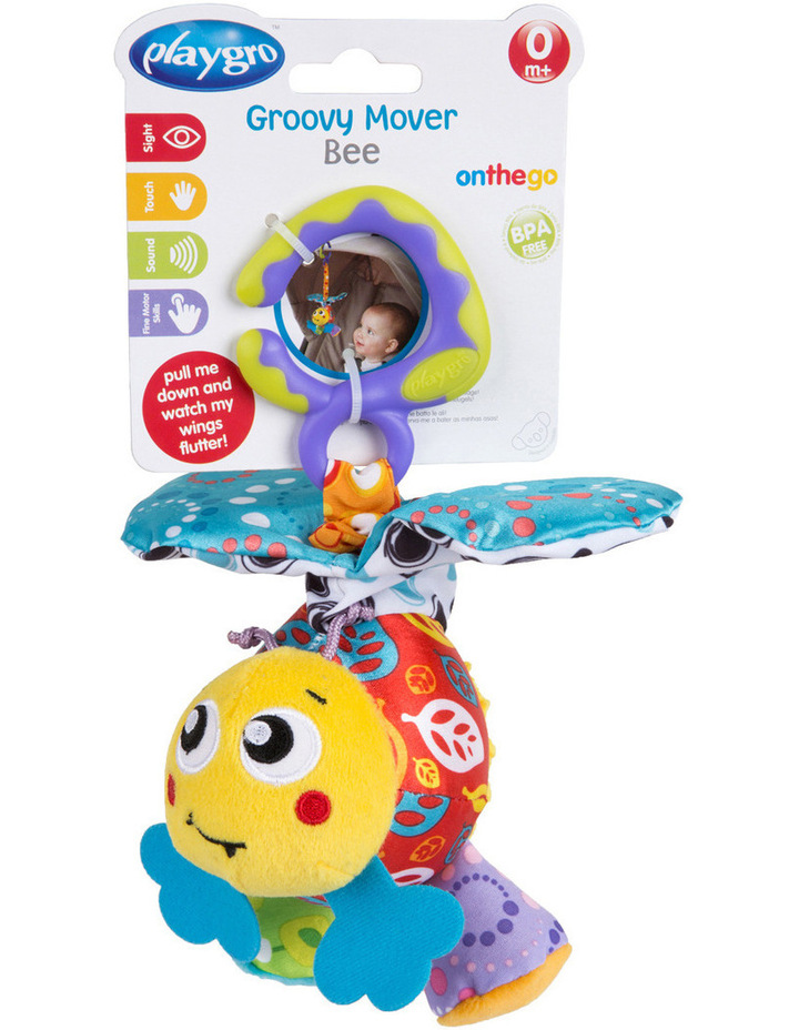 PLAYGRO Groovy Mover Bee, pakabinamas žaislas (bitutė)